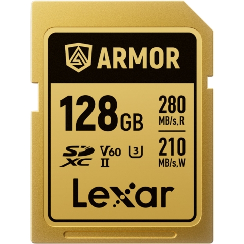 Lexar SDXC Pro Gold Series Armor UHS-II 128GB V60 IP68 R280/W210