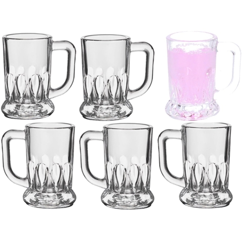Alessandro Shotglaasjes Montpellier - 48x stuks - met oor - glas - 40 ml - pul -