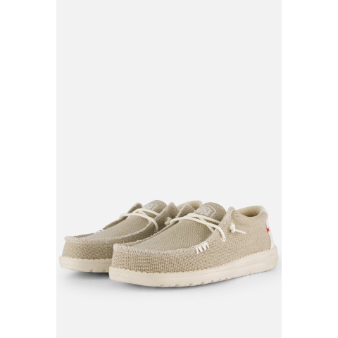 HEYDUDE Instappers Heren Wally Braided Beige 46 Canvas