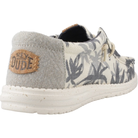 HEYDUDE Instappers Heren Wally Palm Jute Beige 43 Textiel