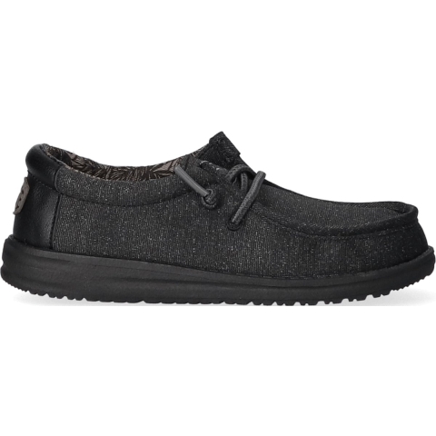 HEYDUDE Instappers Jongens Wally Youth Zwart 33 Canvas