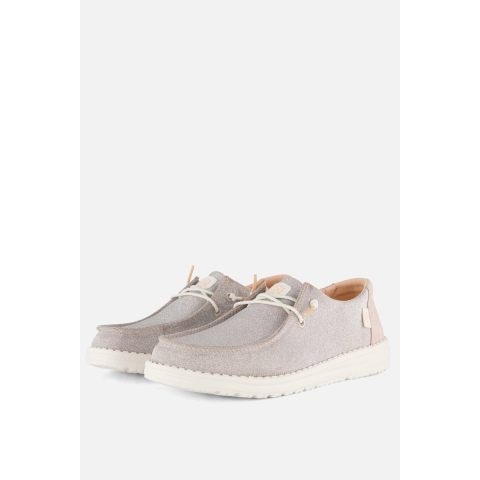 HEYDUDE Instappers Dames Wendy Metallic Sparkle Roze 42 Textiel