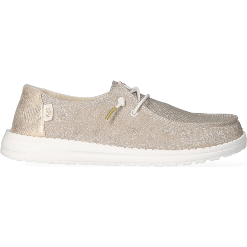 HEYDUDE Instappers Dames Wendy Metallic Sparkle Goud 37 Textiel