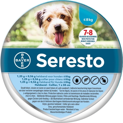Seresto Teken- En Vlooienband Small - Anti tekenmiddel - per stuk<8 Kg