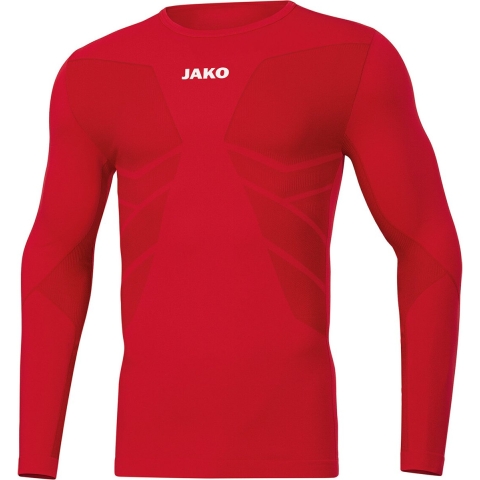 JAKO 6456 Longsleeve Comfort Gerecycled - Sportrood - M