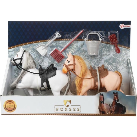 Toi Toys Horses 2 Paarden Met Accessoires