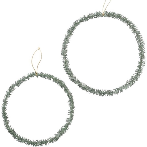 Boltze Home Decohanger Rumba Cirkel Set A 2 Glitter Groen Dia 27-en 33cm