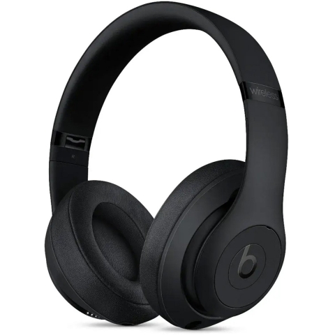 Beats Studio3 Over Ear koptelefoon Bluetooth, Kabel Stereo Mat zwart Noise Cancelling Vouwbaar, Volumeregeling