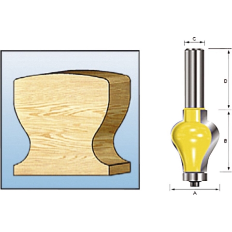 Makita Accessoires Handgreepprofielfrees HM S12 - D-11829
