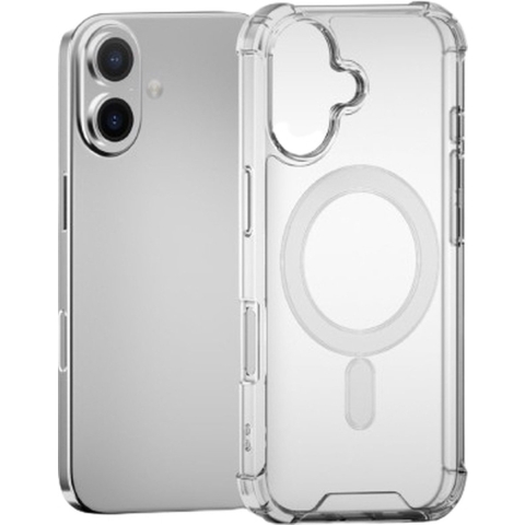 4Smarts Hybrid Case Ibiza Backcover Apple iPhone 16 Transparant Inductieve lading