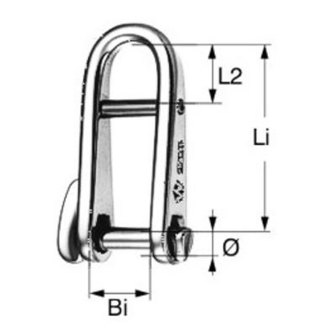 Wichard 1434 Sleutelsluiting 8 mm RVS