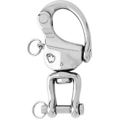Wichard 2478 Snapsluiting met wartelende sluiting en borstbout 120 mm HR RVS