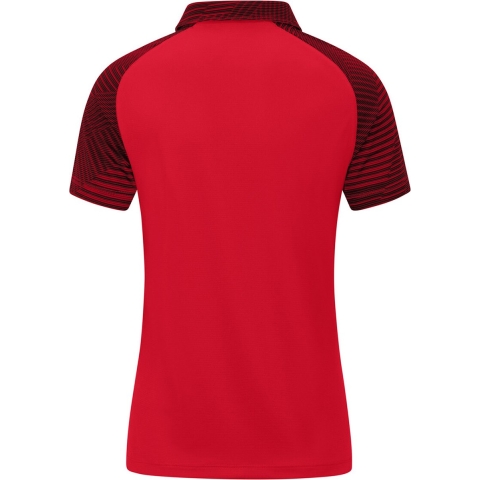 JAKO 6322D Polo Performance Dames - Rood/Zwart - 36