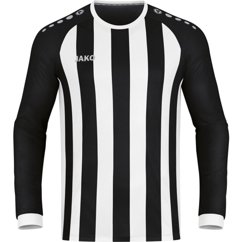 JAKO 4315K Shirt Inter Lm Kids - Zwart/Wit/Zilver - 128