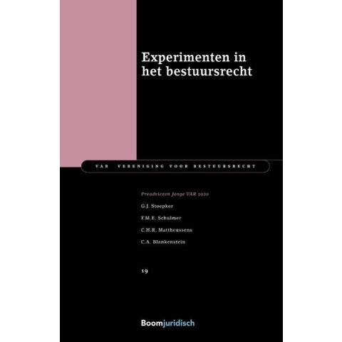 Experimenten in het bestuursrecht (Paperback)