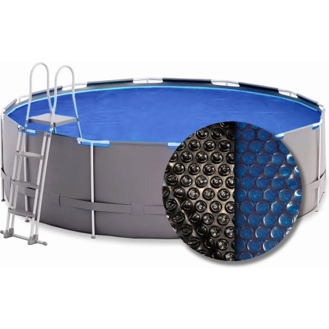 W'eau Solar cover rond - 396 cm (zeilmaat 381) - Zwart/Blauw - W'eau