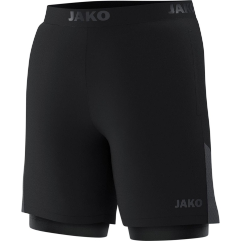 JAKO 6276D 2-In-1 Short Power Dames - Zwart - 36
