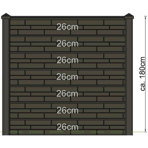 Berton sleufpaal Reest antraciet hoekmodel 246 cm Tuindeco - Tuindeco