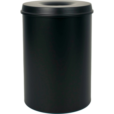 V-part - Vlamdovende papierbak 30 ltr - Steel - zwart