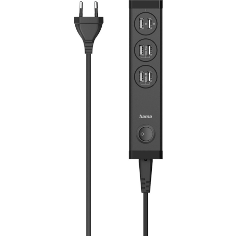 Hama Meervoudige USB-oplader 6 Poorten USB-A Voor Tablets En Smartphones 34W