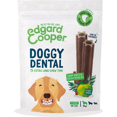 4x Edgard&Cooper Doggy Dental Sticks Appel - Eucalyptusolie