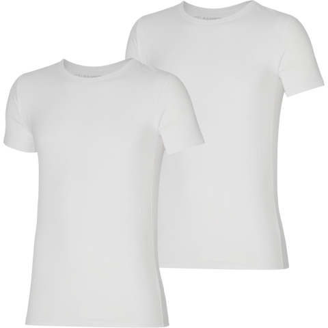 Apollo heren T-shirt Bamboe - Ronde Hals- 2-pack - Wit - XXL