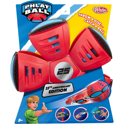 Goliath Phlat Ball Classic Rood - Vang- en werpspel - Gooi een schijf, vang een bal! - 25 jaar editie!