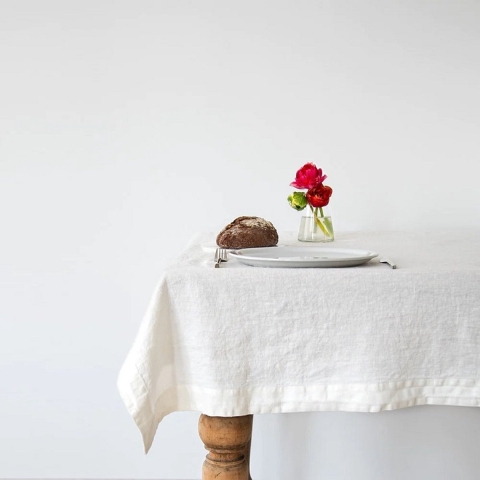 LINEN TALES - Linnen Tafelkleed 140x250 White