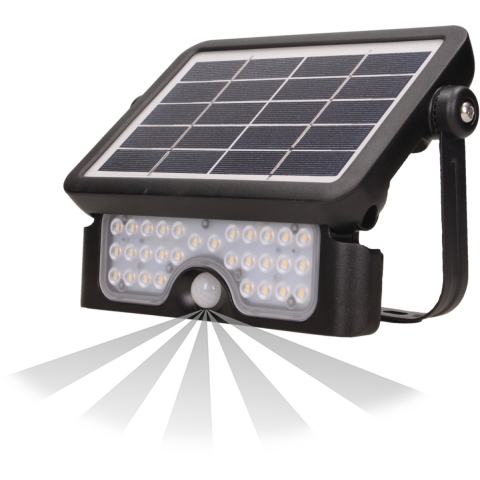 Adviti LUX LED Solar buiten wandlamp - Bewegingssensor, Lichtsensor en Zonnepaneel - IP65 - 4000K -