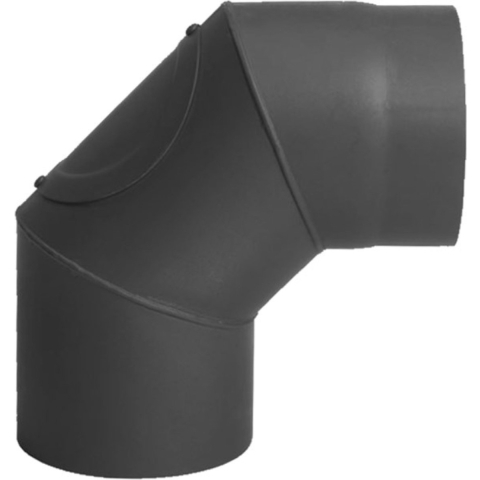 Cosistoves kachelpijp bocht 90º (zwart)