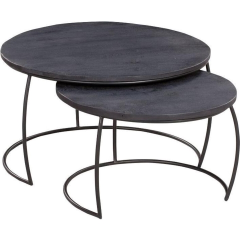 Starfurn Salontafel Coco Black | Set van 2 | Rond