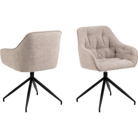 by fonQ Lopin Eetkamerstoel - Beige - Kruispoot