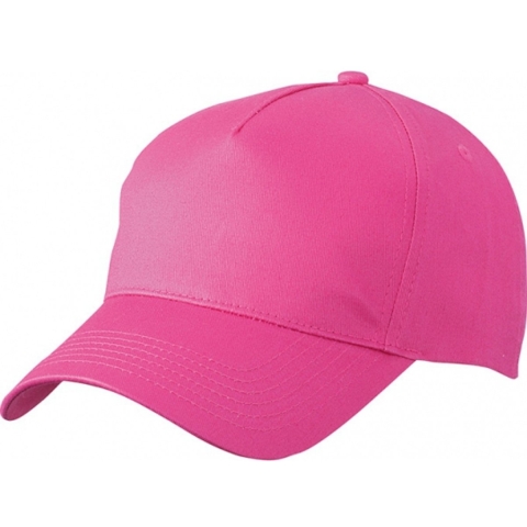 5x stuks 5-panel baseball petjes /caps in de kleur fuchsia roze -