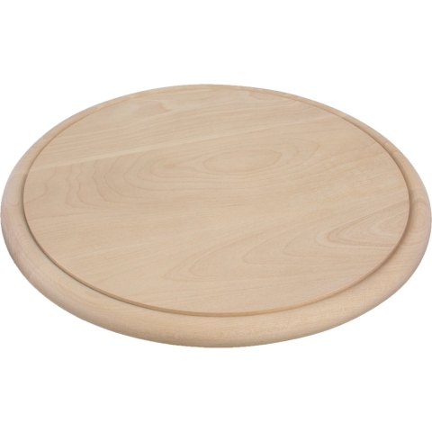 Serveer plank - Set van 8x stuks - D25 cm - hout - rond - ham plankje - broodplank -