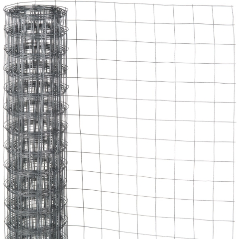 Schermgaas - grijs - verzinkt staal - 100 x 500 cm - zeskantig maaswijdte 13 x 13 mm -