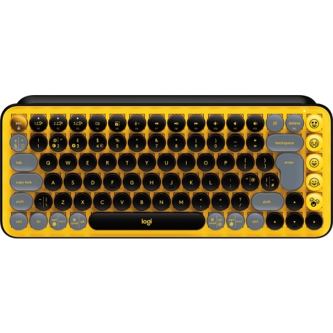 Logitech Pop Keys - Draadloos Mechanisch Emoji Toetsenbord - AZERTY - Blast Yellow