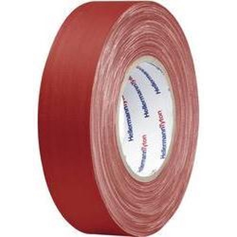 HellermannTyton HTAPE-TEX-RD-50x50 712-00901 Textieltape HelaTape Tex Rood (l x b) 50 m x 50 mm 1 stuk(s)