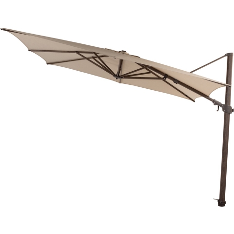 Siesta premium parasol beach met wenge houtlook frame 300 x 300 cm - 4so