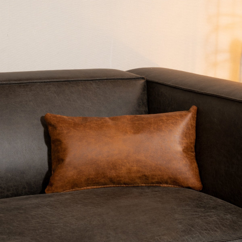Bronx71 Sierkussen Kyla eco-leer cognac 25 x 45 cm