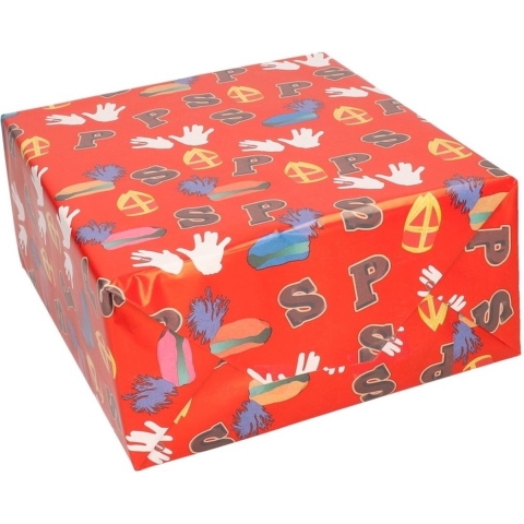 25x rollen Sinterklaas inpakpapier/cadeaupapier 200 x 70 cm op rol -