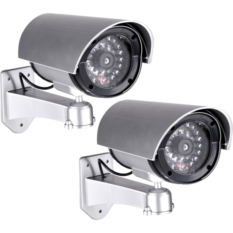 Pakket van 5x stuks dummy beveiligingscamera met LED 11 x 8 x 17 cm -