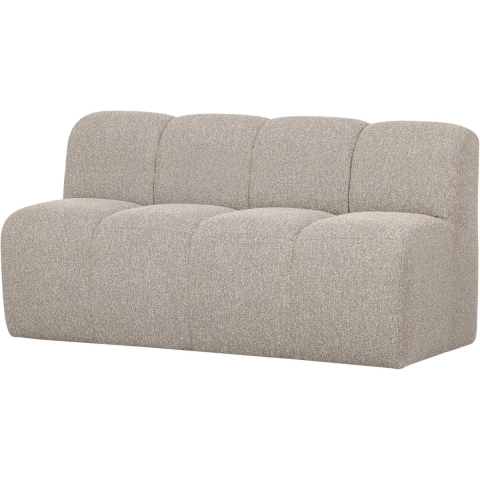 WOOOD Mojo Eetbankje Met Rugleuning - Bouclé - Beige Melange - 164cm