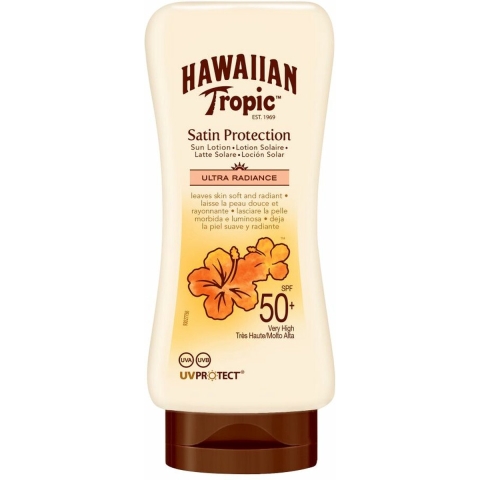 2x Hawaiian Tropic Zonnebrand Lotion Glowing Protection SPF 50 180 ml