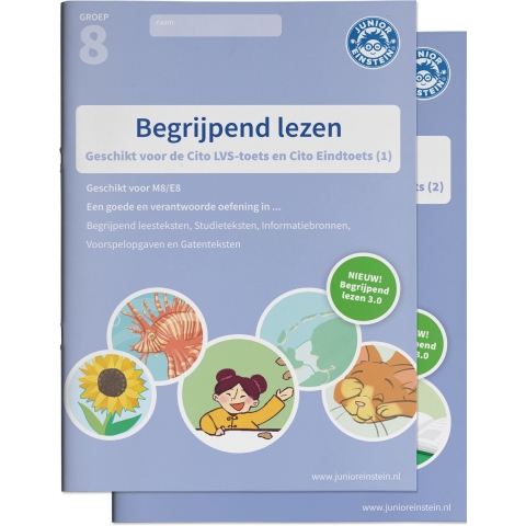 Begrijpend lezen Oefenboeken Set groep 8 M8/E8 Delen 1 en 2 (Paperback)