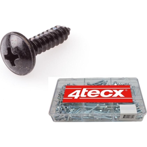 4tecx Assortiment 9St Parker Din968 Zwart Gepass