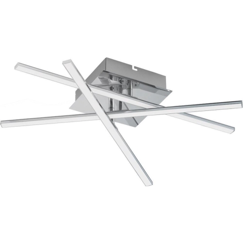 EGLO Lasana 1 - Wand/Plafondlamp - 1 Lichts - Chroom - Wit
