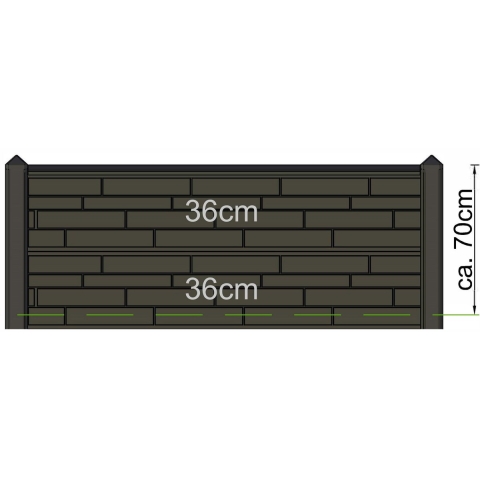 Berton borderpaal Hunze gecoat tussenmodel 145 cm Tuindeco - Tuindeco