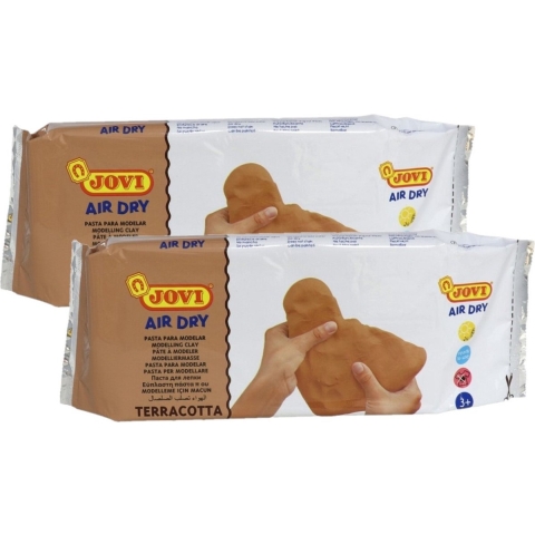 Jovi Kinder speelgoed klei - 5x kilo - kleur terracotta - Boetseer/boetseren klei -