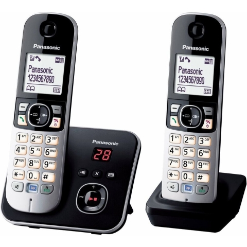 Huistelefoon Panasonic KX-TG6822FRB Zwart Grijs