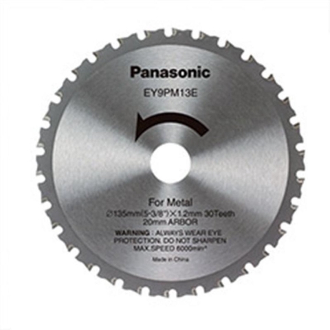 Panasonic Tools Cirkelzaagblad voor Metaal | Ø 135mm Asgat 20mm 30T - EY9PM13E